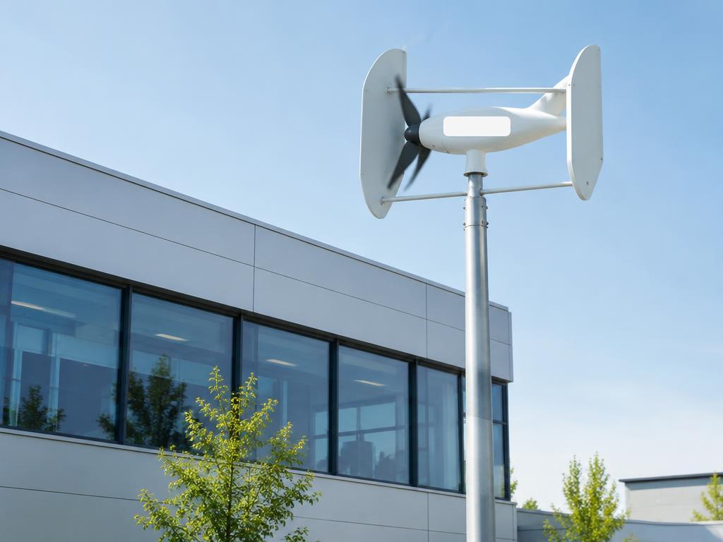 ATLAS micro wind turbine installed at a commercial building